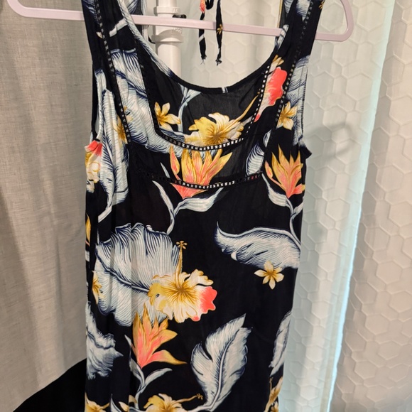 Roxy "All About the Sea" Tank Dress/ Floral Cover Up Dress. Small Size - Picture 2 of 2